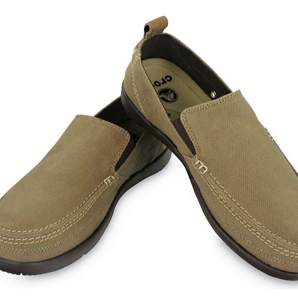 CROCS Other - Crocs Men Walu Slip-On Loafer Khaki Espresso shoes